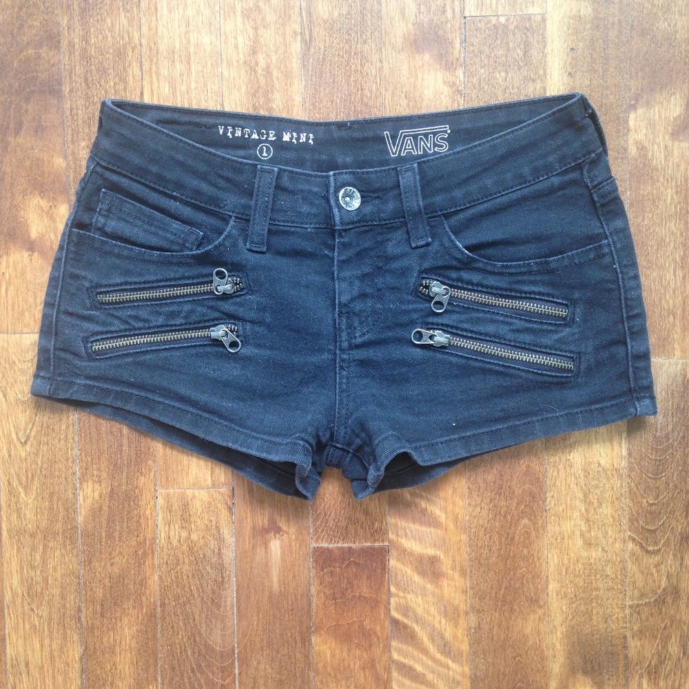 Vans - Vintage Mini Black Jean Shorts